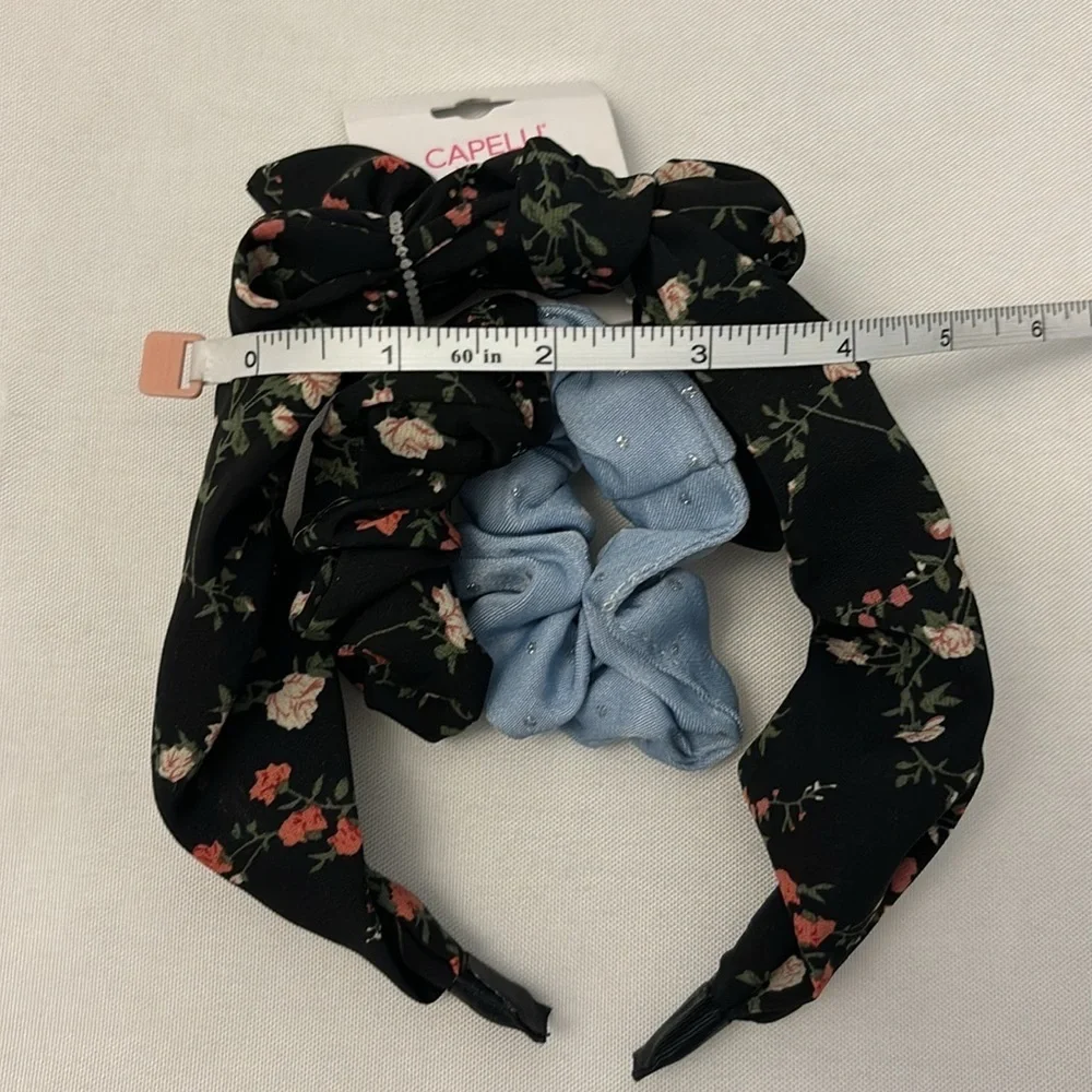 Capelli Floral Headband and Scrunchie Set